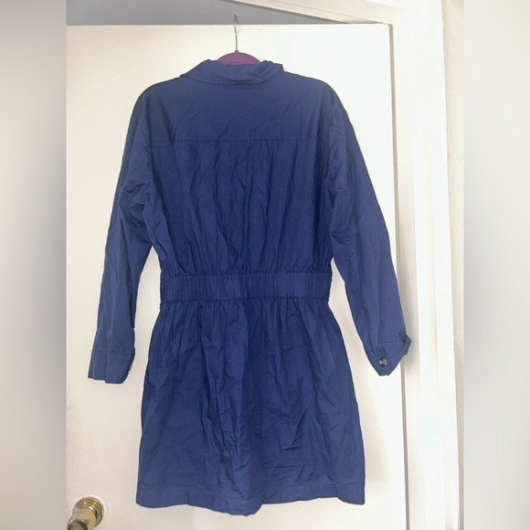 Women's Blue Button-Up dress - Picture 7 of 7